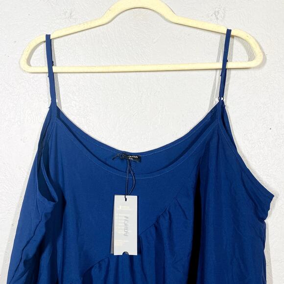 NEW! Vonda Halter Sheath Dress Strappy Midnight Blue - 4X - Picture 3 of 5